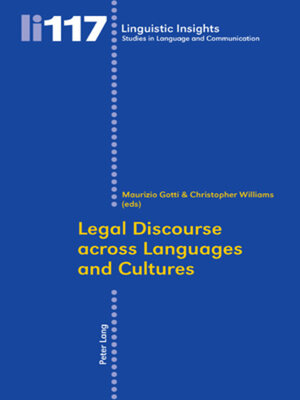 cover image of Legal Discourse across Languages and Cultures